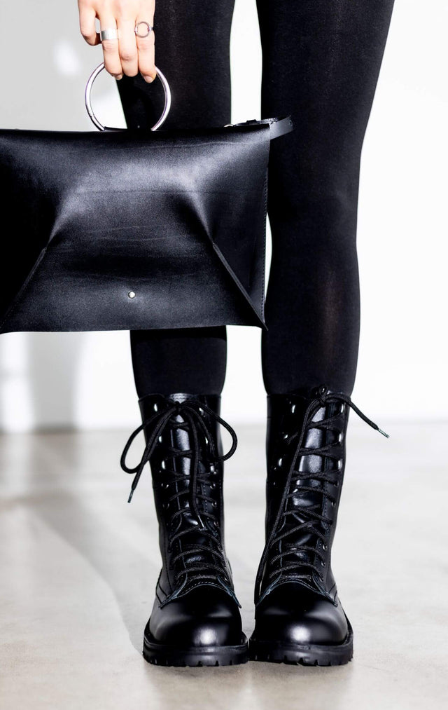 Aviator Boots Hög - Svart