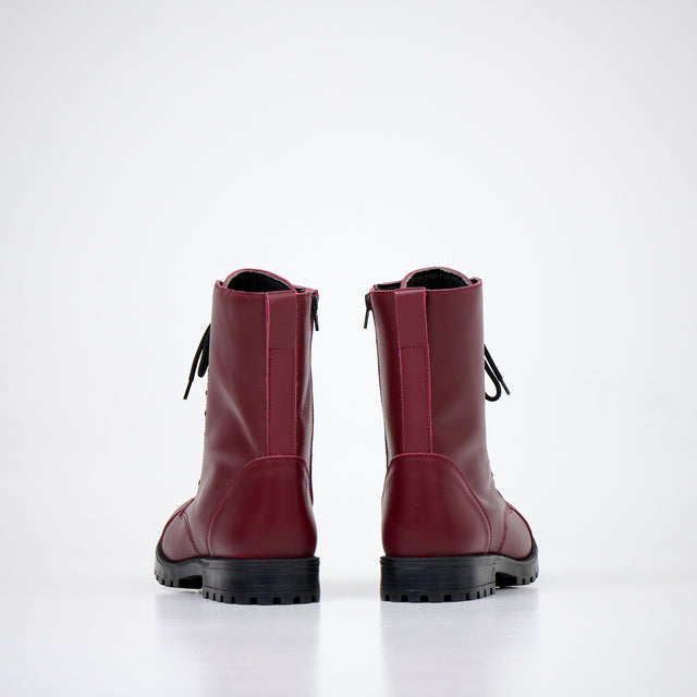 Burgundy boots