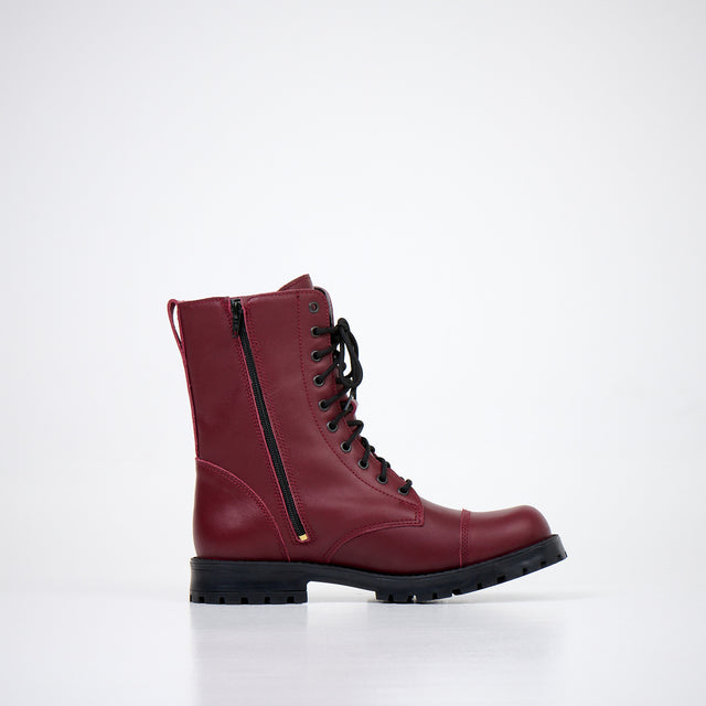 Burgundy boots