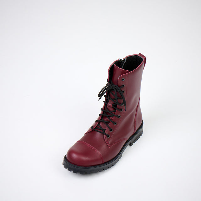 Burgundy boots
